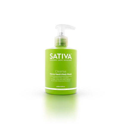 Sativa Skincare CLEANSE Organic Hemp Hand and Body Wash 250ml - Anjelstore 