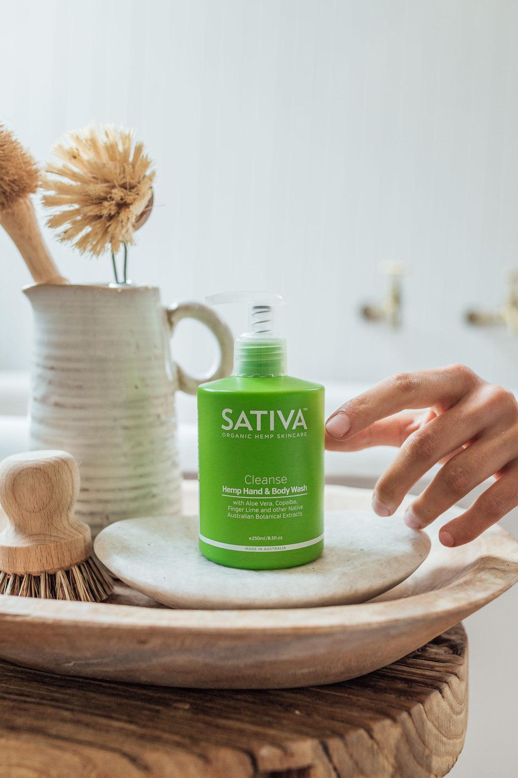 Sativa Skincare CLEANSE Organic Hemp Hand and Body Wash 250ml - Anjelstore 