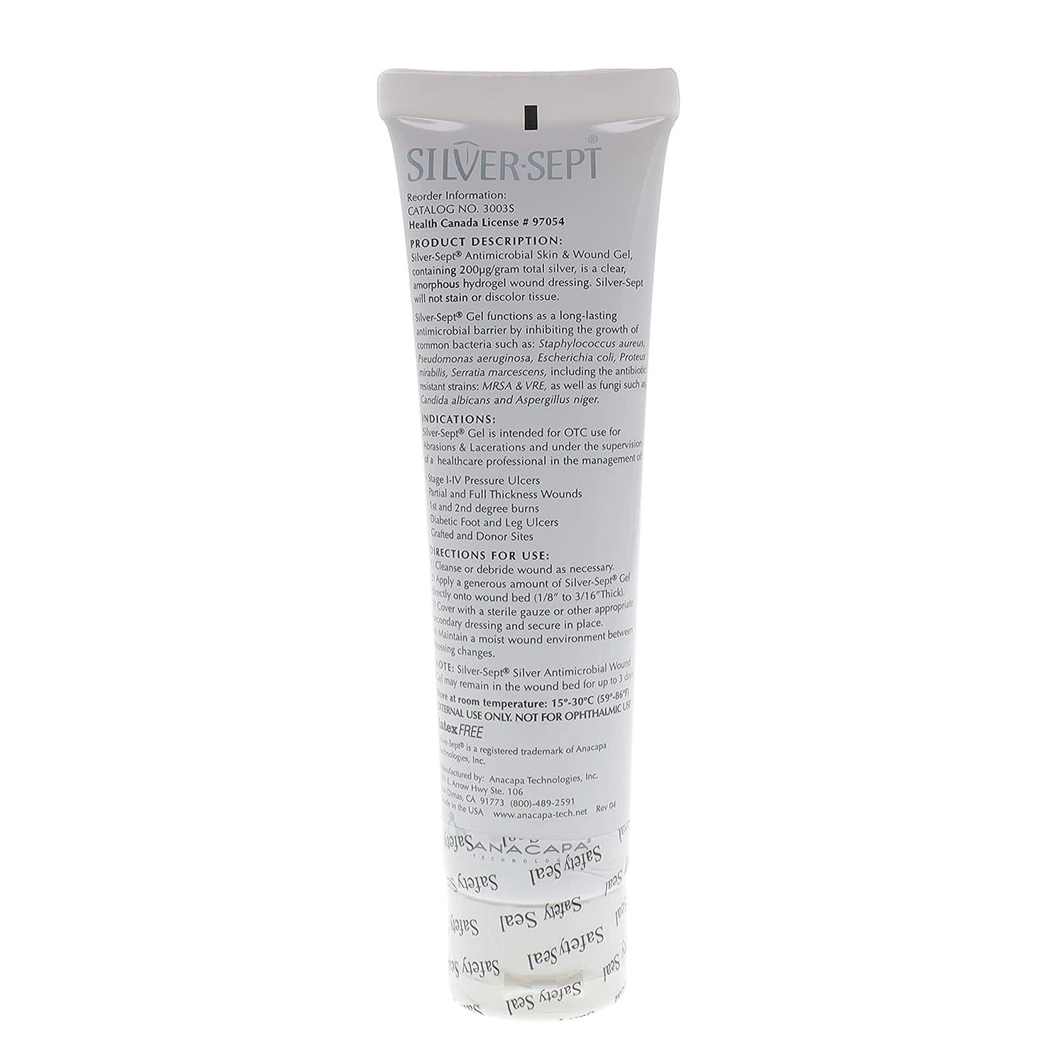 SilverSept Silver Antimicrobial Skin and Wound Gel 86g - Anjelstore 