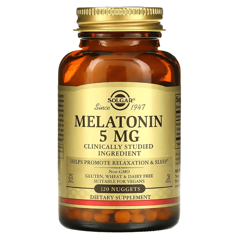 Solgar Melatonin 5mg Nugget and 10mg Tablet Varieties - Anjelstore 