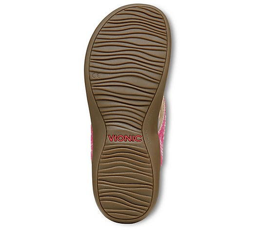 Vionic Leather Sandals -Dillon (Pink, Metallic, Blue) - Anjelstore 
