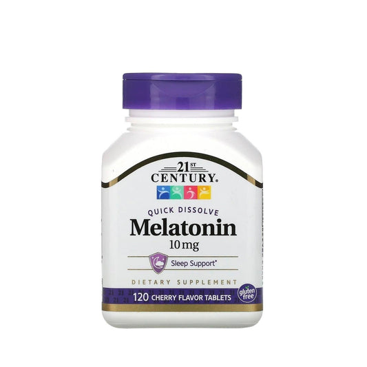 21st Century Melatonin 10mg Cherry Chewable Tablets (120) - Anjelstore 