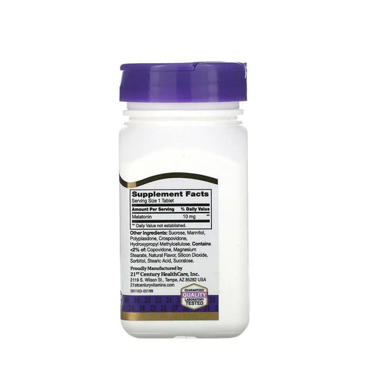21st Century Melatonin Cherry Chewable Quick-dissolve Tablets 10mg - Anjelstore 