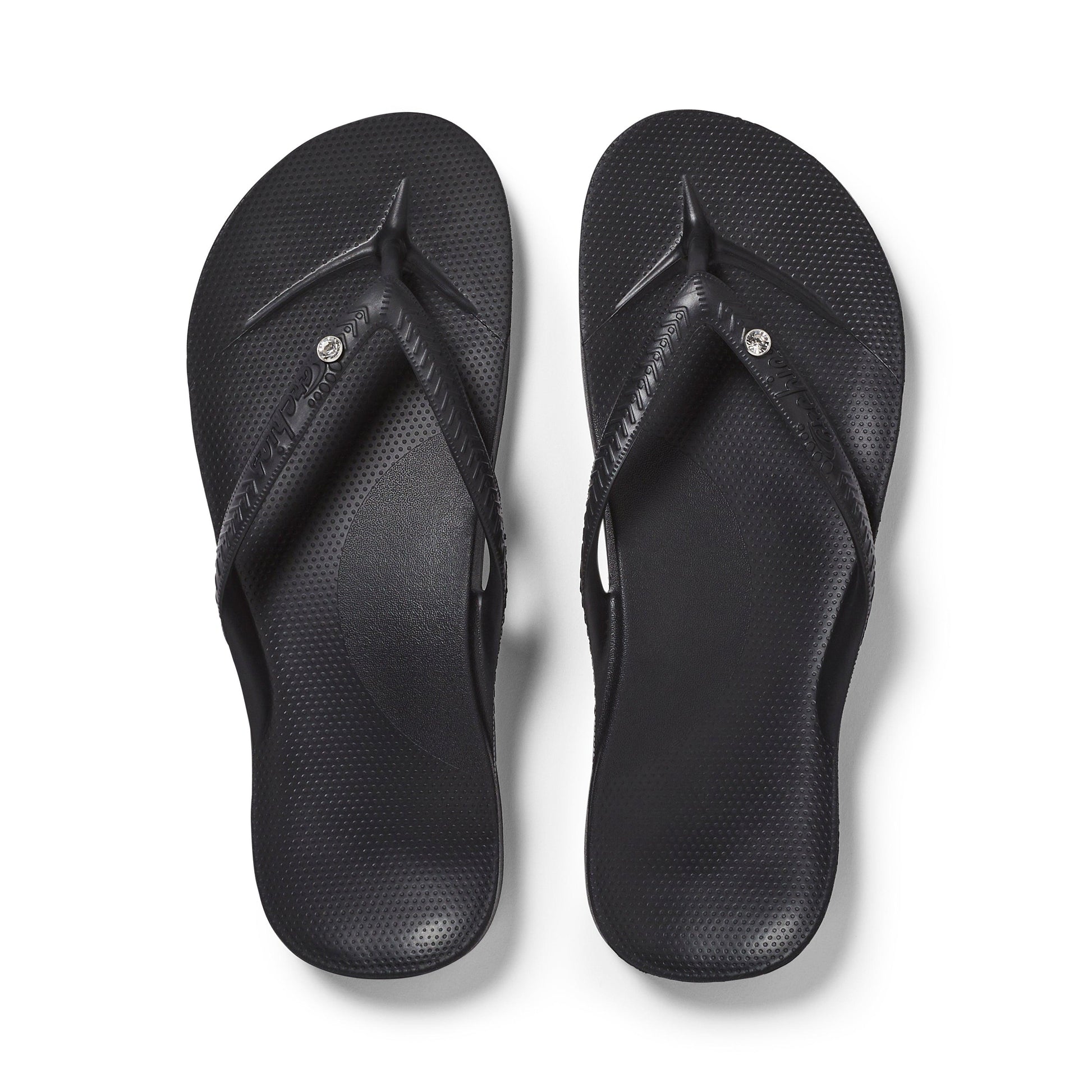 Archies Crystal Contoured Arch Support Flip-Flops - Anjelstore 