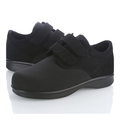 Black Leather / Neoprene Medical Grade Diabetic Footwear - Anjelstore 