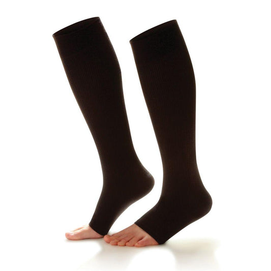 Dr. Comfort Open Toe Compression Socks - Black - Anjelstore 