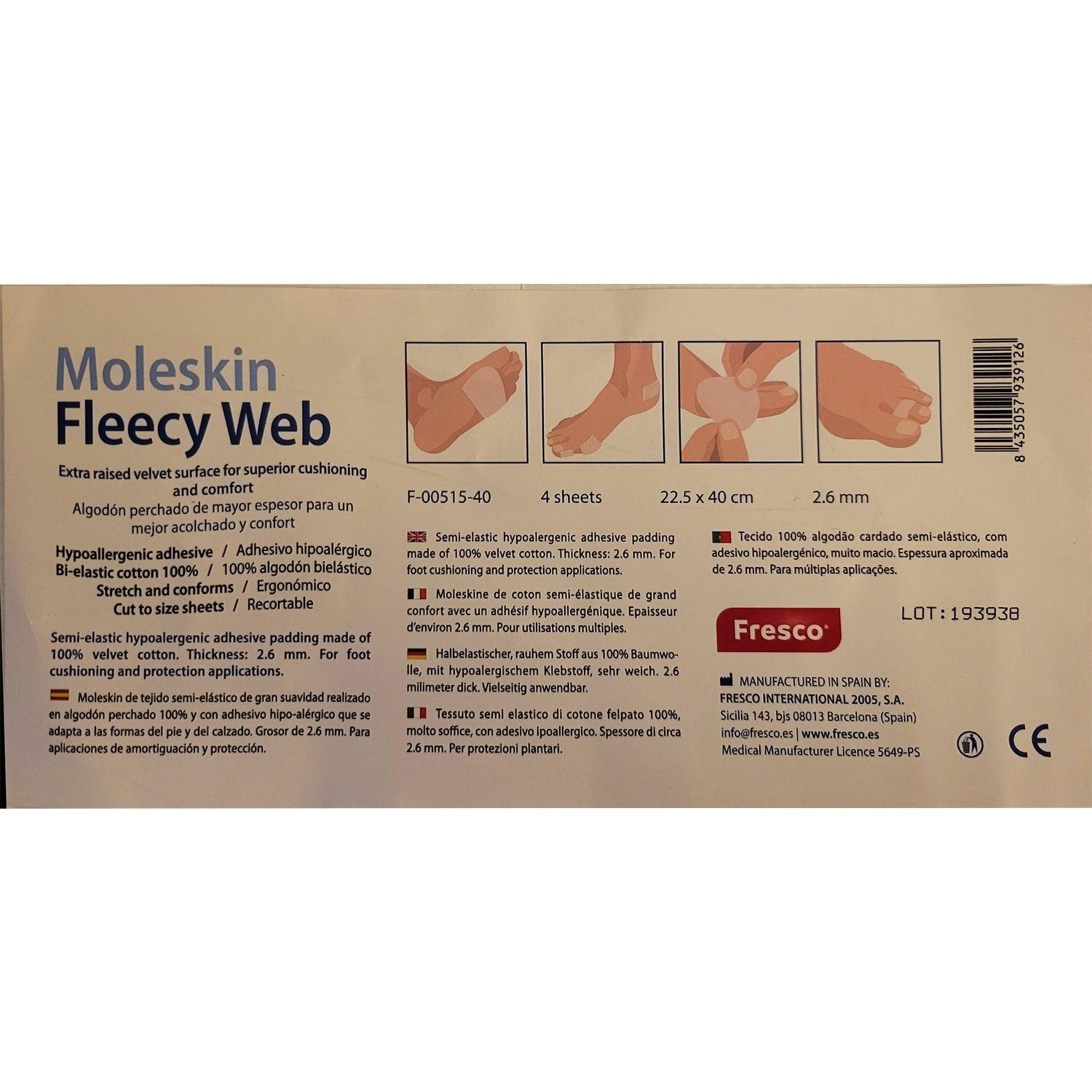 Fleecy Web Adhesive Sheet 22.5cm x 40cm Podiatry Approved - Anjelstore 