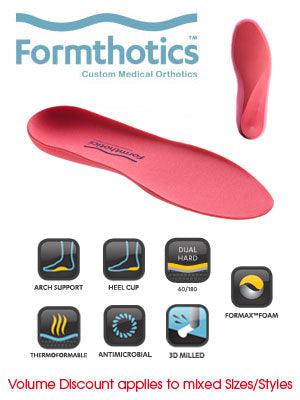 Formthotics 203 Full Length, Dual Density Hard Orthoses Red/Red - Anjelstore 