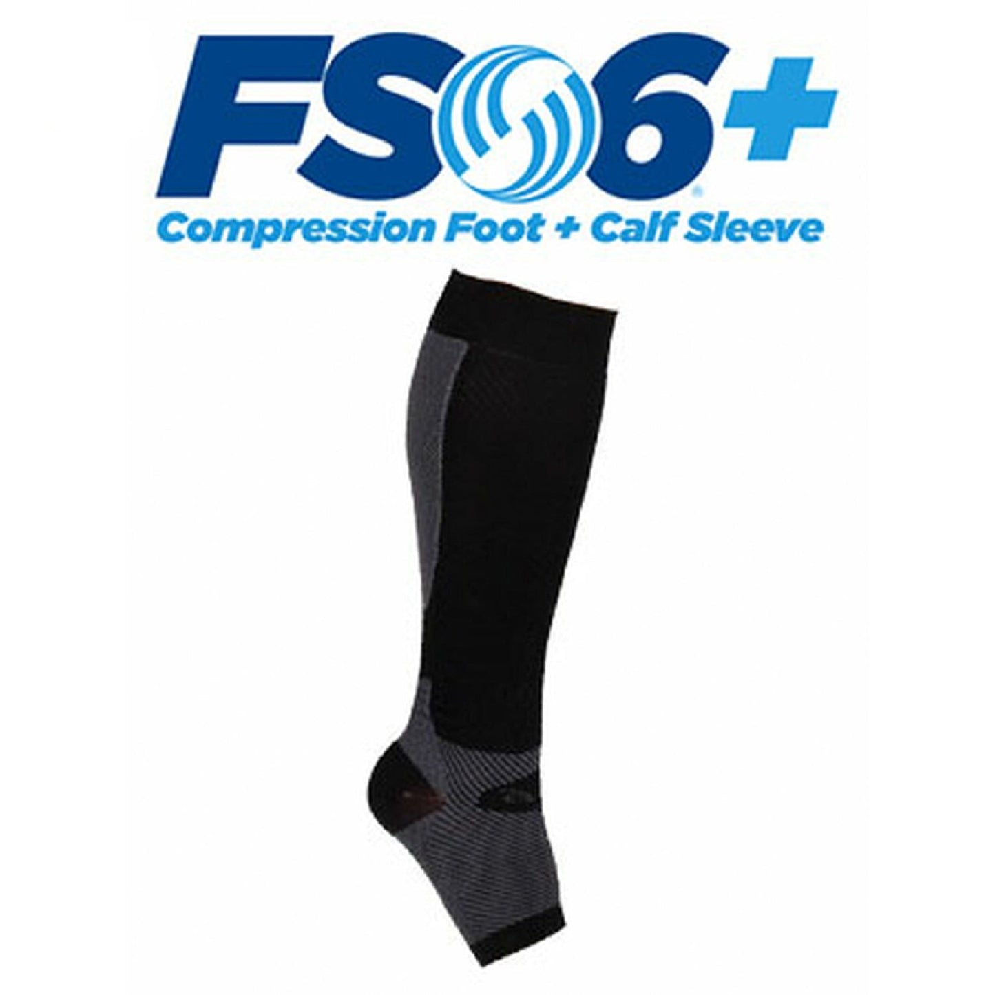 FS6+ Compression Foot and Calf Sleeve Pair. Size XL Black - Anjelstore 