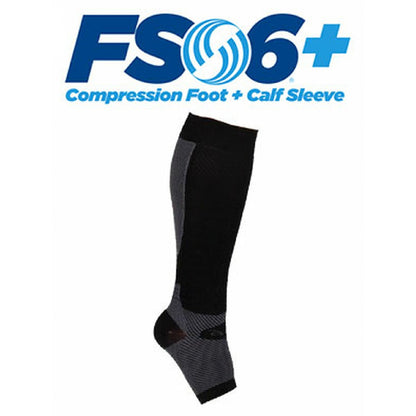 FS6+ Compression Foot and Calf Sleeve Pair. Size XL Black - Anjelstore 