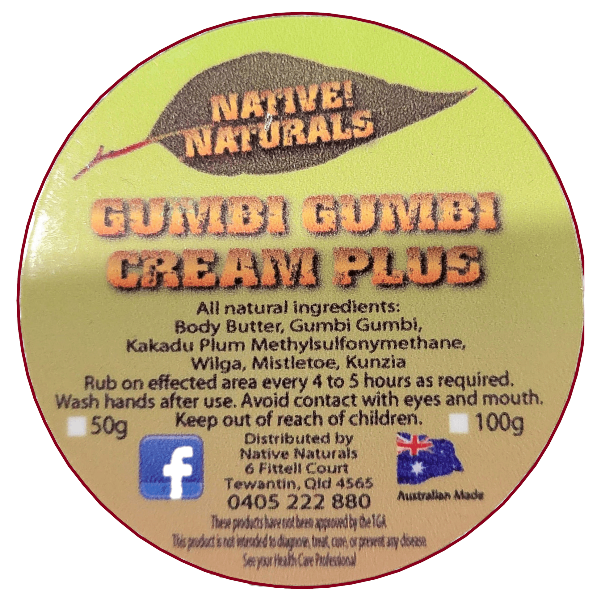 Gumbi Gumbi Cream Plus 50g (Native Naturals) - Anjelstore 
