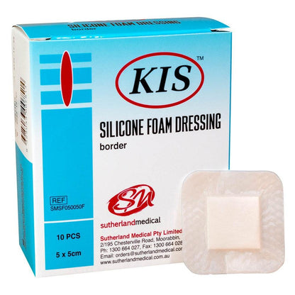 KIS Silicone Foam Dressing Border 5cm x 5cm - Anjelstore 