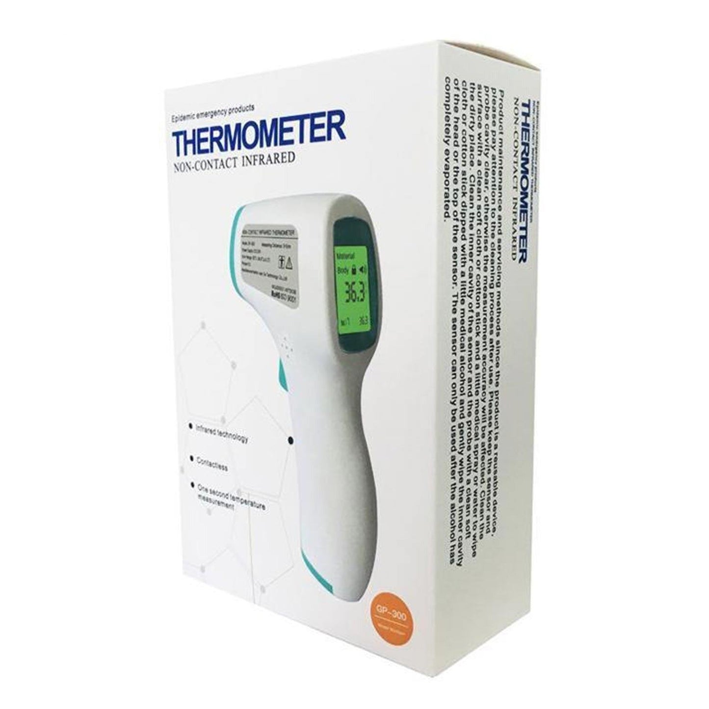 Non-Contact Infrared Temperature Monitor GP-300 - Anjelstore 