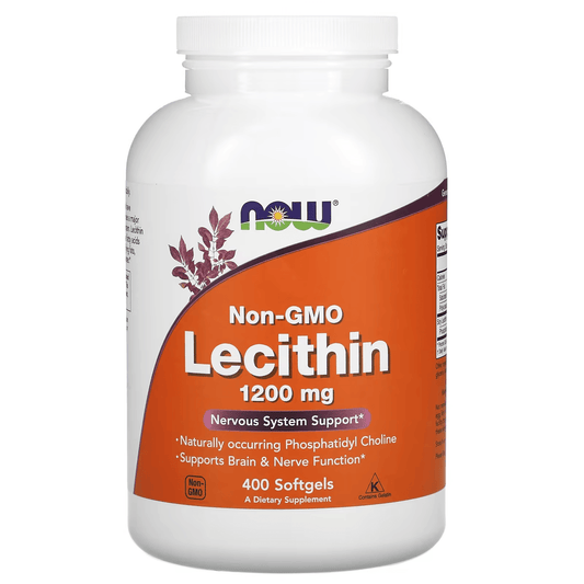 NOW Foods Non-GMO Lecithin, 1,200 mg, 400 Softgels - Anjelstore 