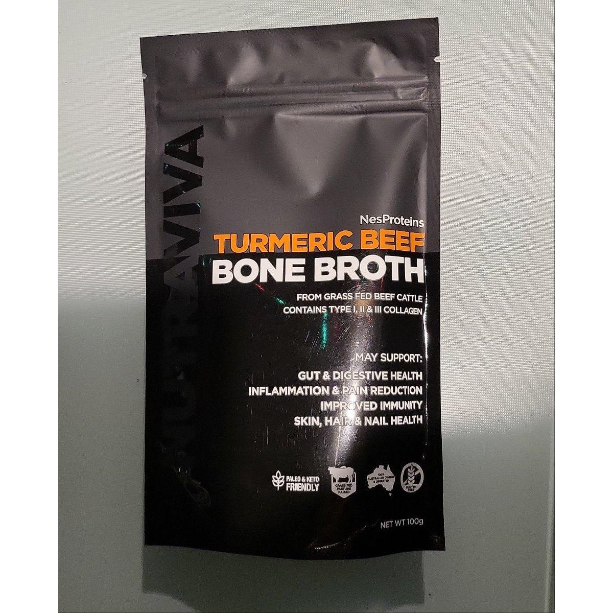 Nutraviva Australian Beef Bone Broth Powder 100g - Anjelstore 