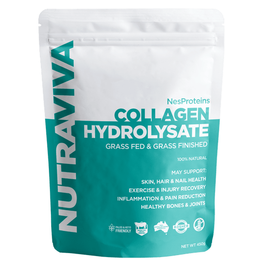 Nutraviva Certified Grass Fed Collagen Hydrolysate 450g - Anjelstore 