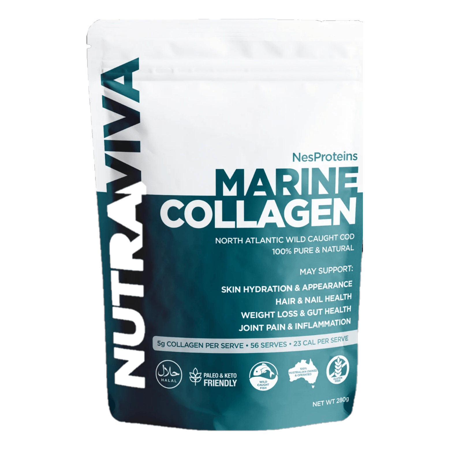 Nutraviva Premium Natural Marine Collagen Powder 280g - Anjelstore 