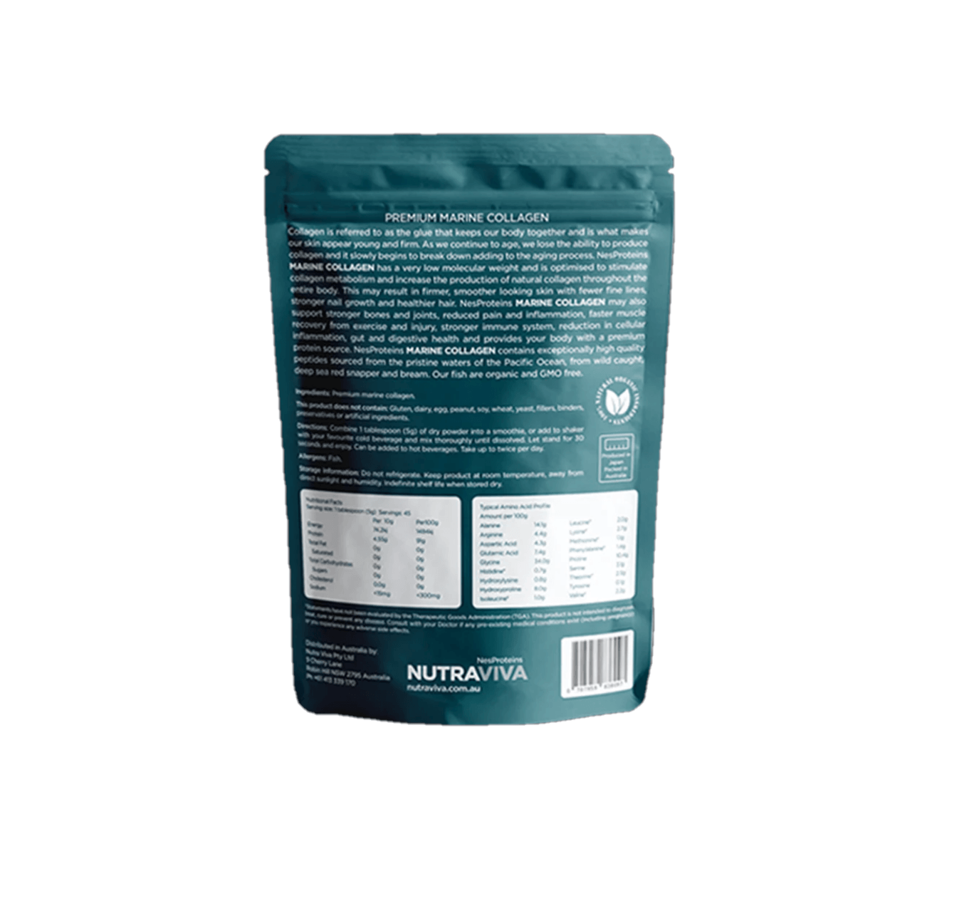 Nutraviva Premium Natural Marine Collagen Powder 280g - Anjelstore 