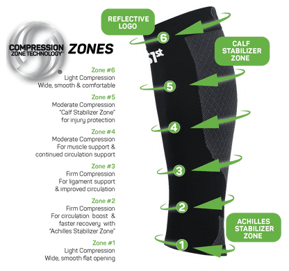 OS1st. CS6 Sports Performance Calf Compression Sleeves - Anjelstore 