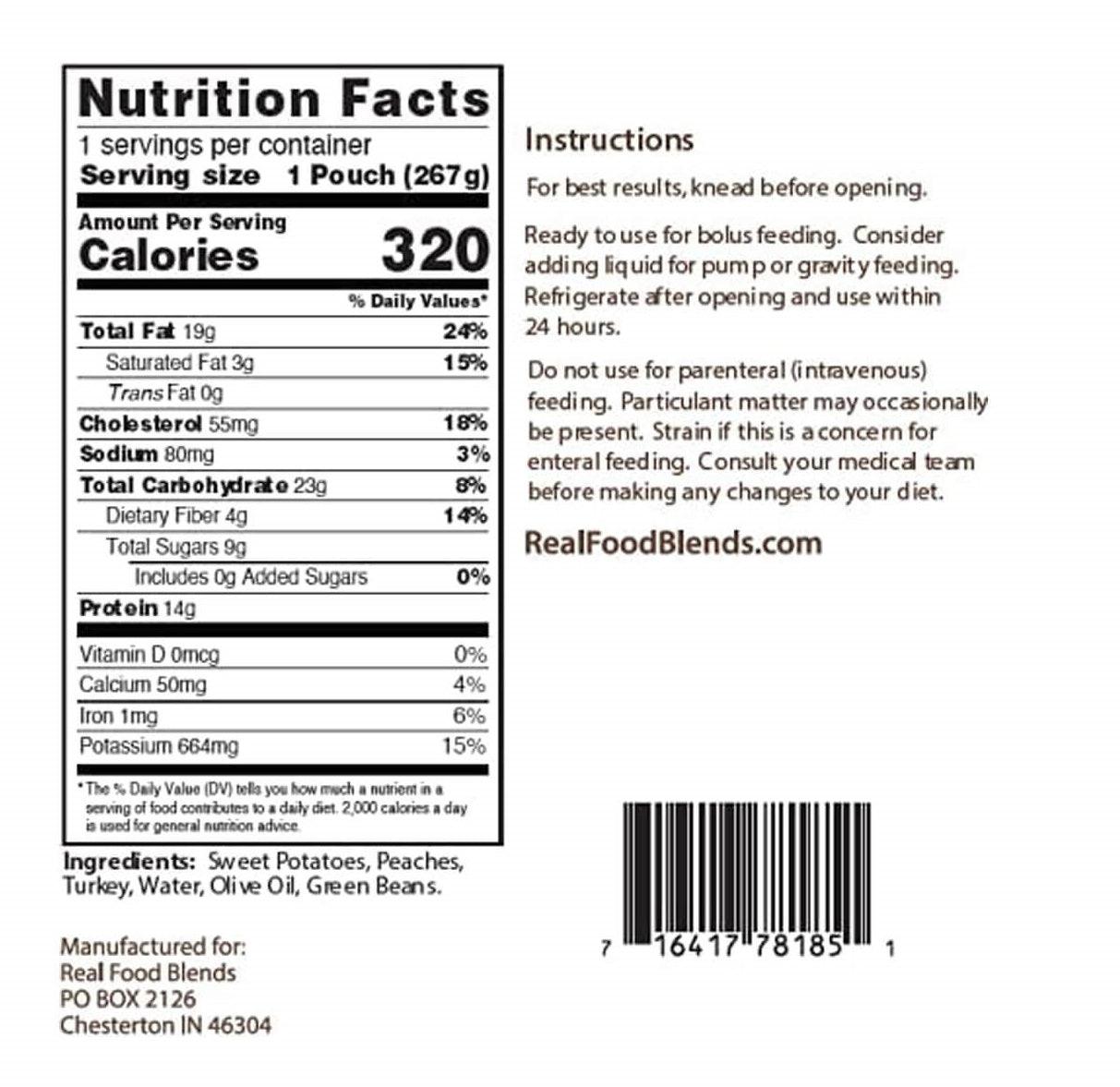 Real Food Blends - Enteral Nutrition - 267g Sachets - Anjelstore 