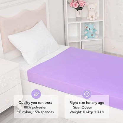 Sensory Compression Bed Sheet Lightweight Lilac and Navy Colours - Anjelstore 