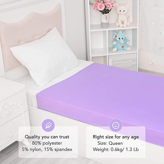 Sensory Compression Bed Sheet Lightweight Lilac and Navy Colours - Anjelstore 