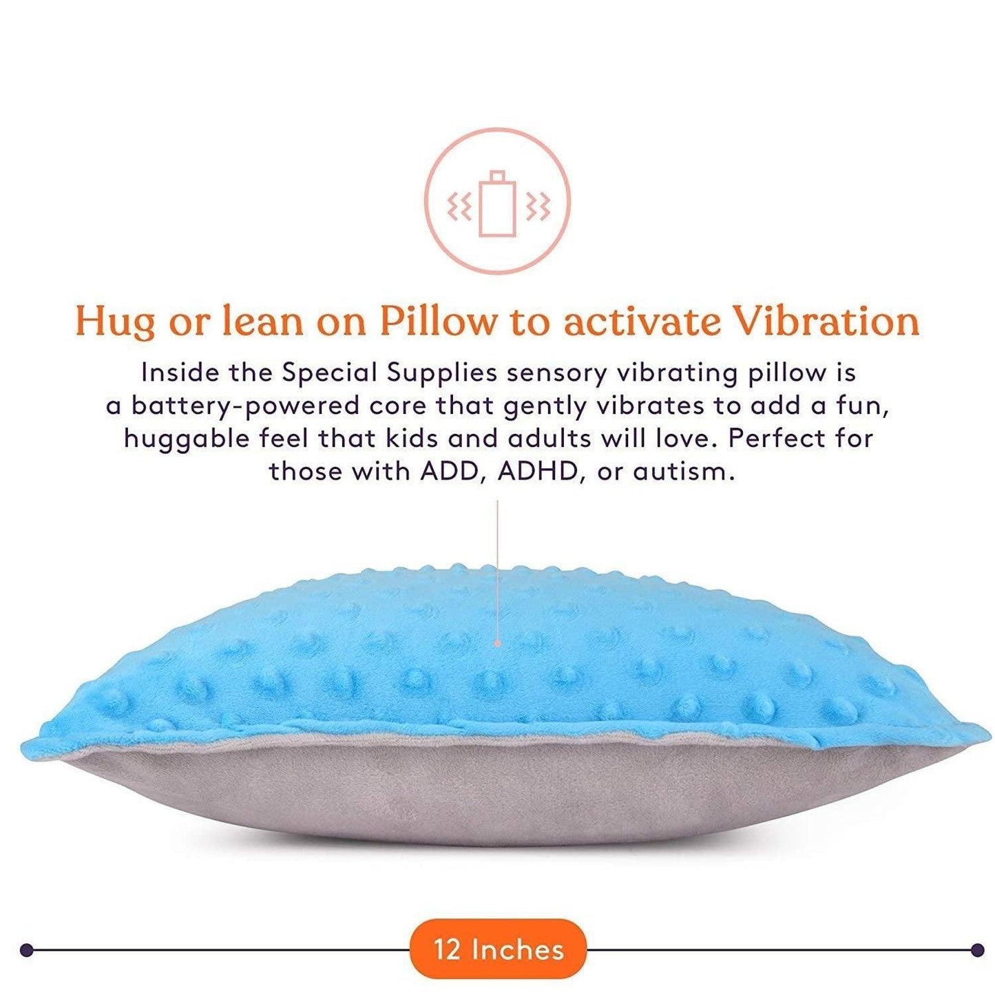Sensory pillow Plush Minky Soft Cover - Anjelstore 