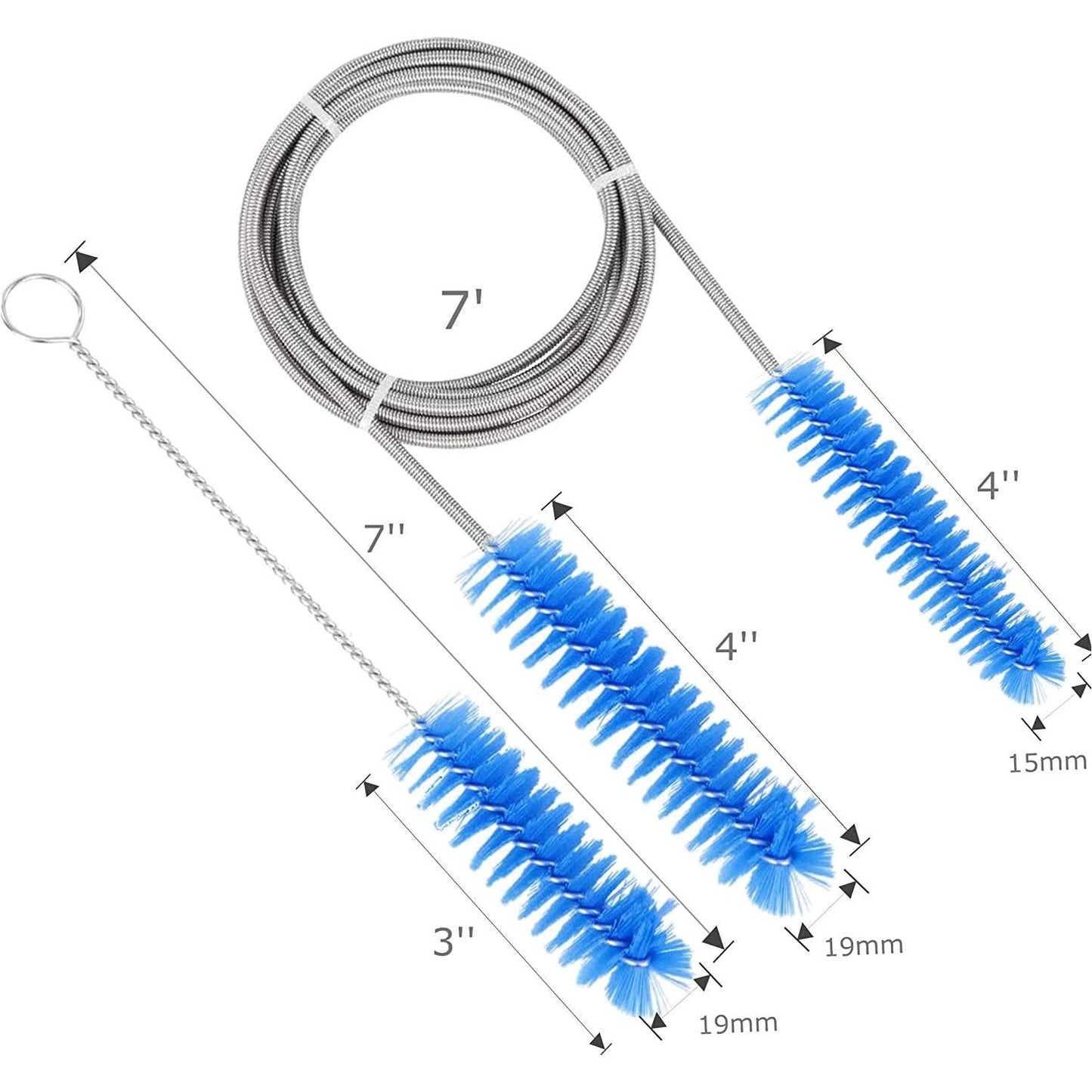 Tube Brush Diameter 15mm 19mm -CPAP / Enfit Syringe Cleaning Brush - Anjelstore 