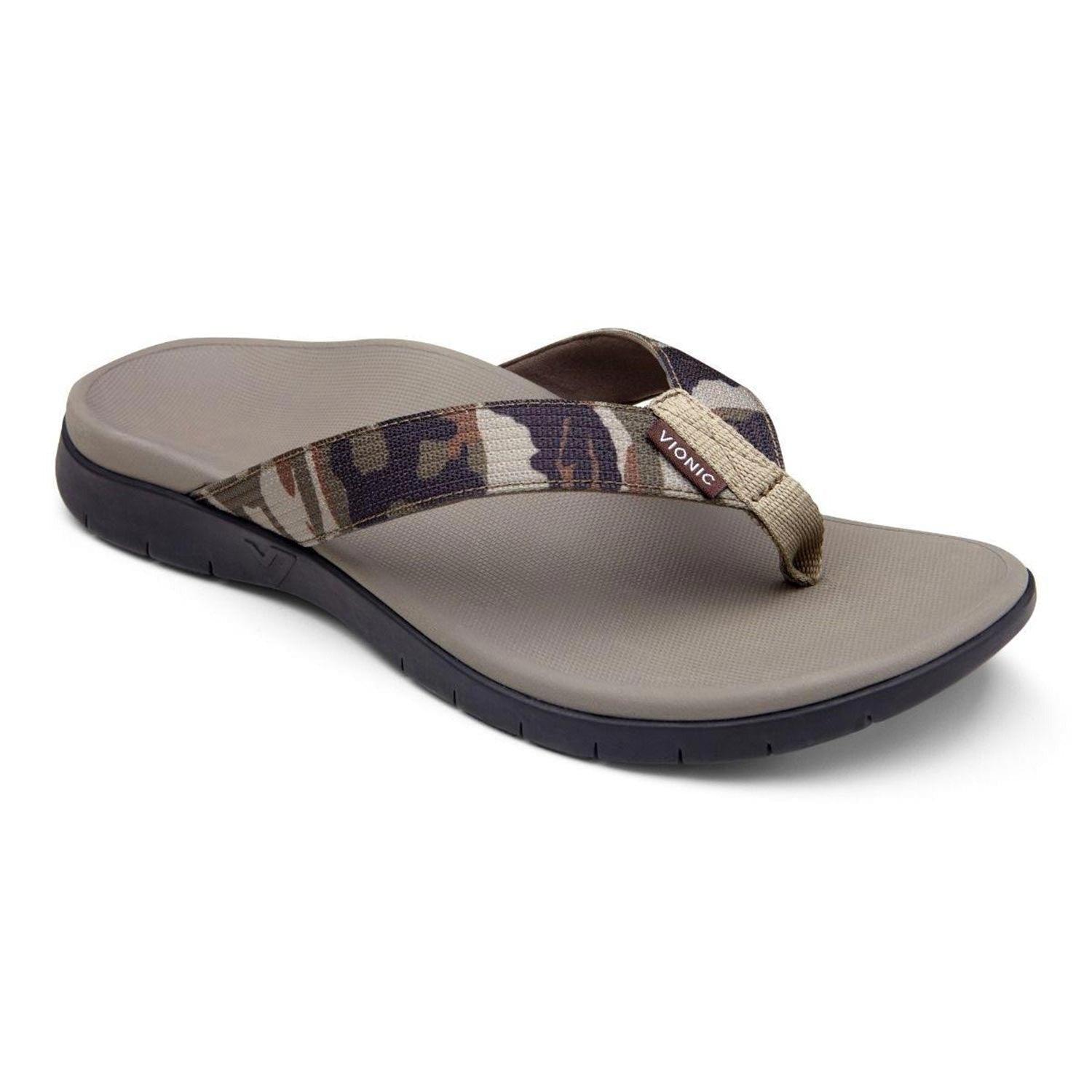 Vionic Islander Orthotic Mens Flip Flop (Toe Post) Camo