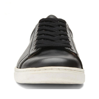 Vionic Mens Baldwin Lace-up Leather Sneaker Black & Brown - Anjelstore 