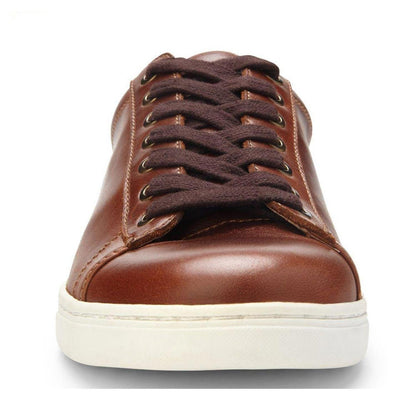 Vionic Mens Baldwin Lace-up Leather Sneaker Black & Brown - Anjelstore 